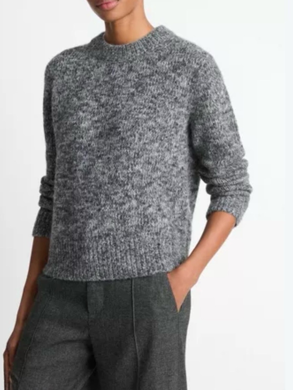 Vince Wool Blend Gray Crewneck Sweater size S